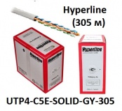 Hyperline UTP4-C5E-SOLID-GY-305 (305 ) 